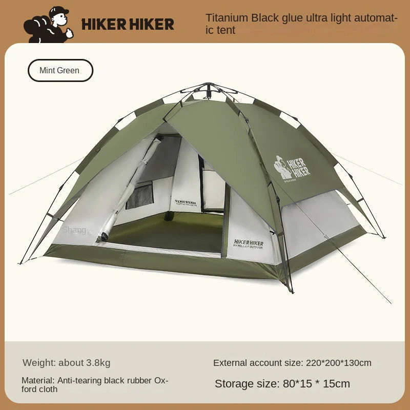 Outdoor Canopy Tent: 2-in-1 Blackout and Sunshade Camping Tent, Foldable and Portable, Quick Setup