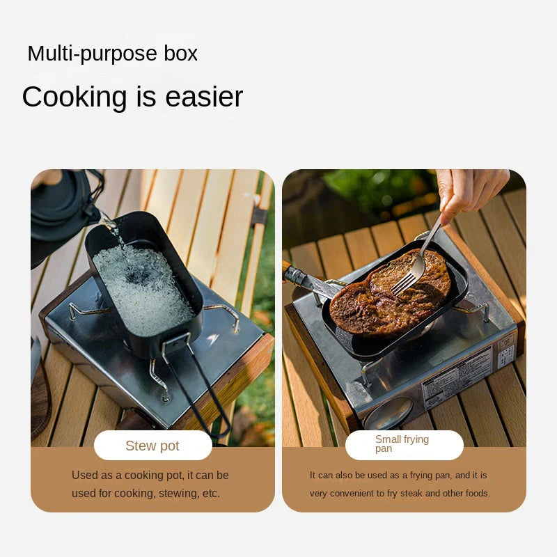 Lightweight Aluminum Alloy Lunch Box, Suitable for Outdoor Cooking
