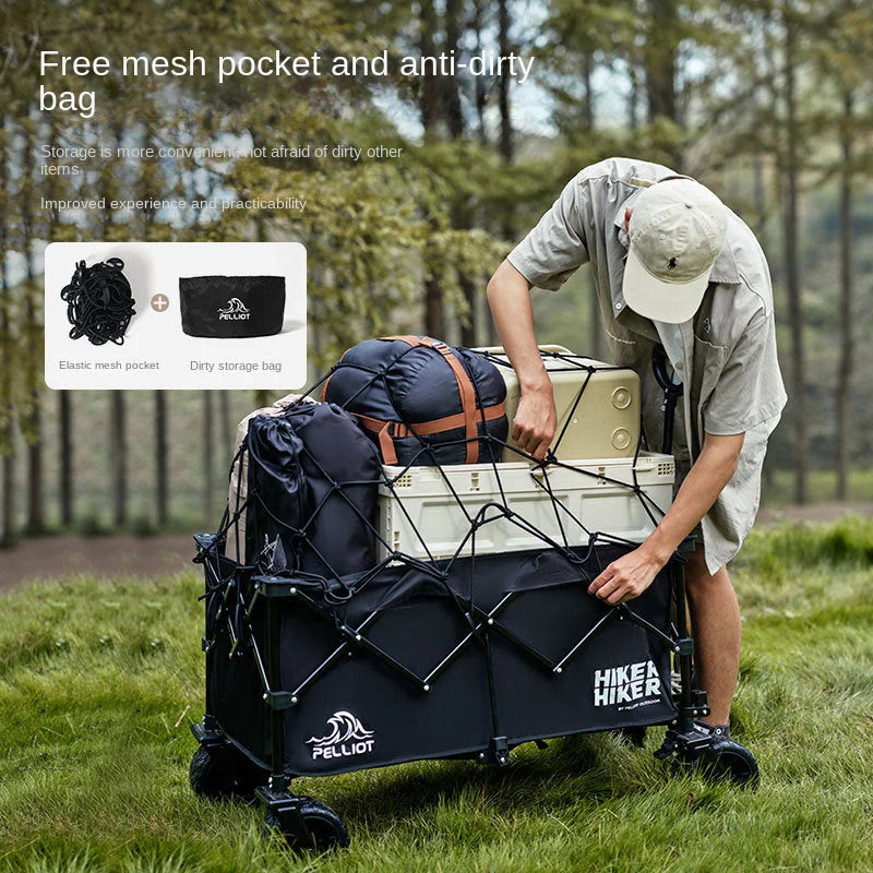 Outdoor Camping Handcart: Portable Folding Campsite Cart