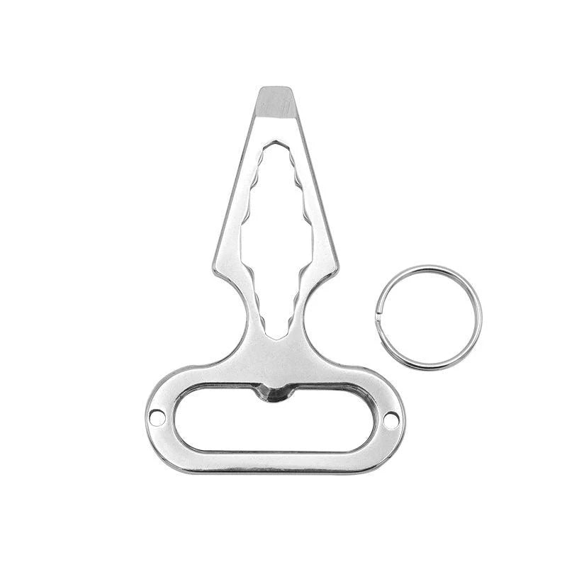 Hexagon Multi-Tool Keychain with Spike Points