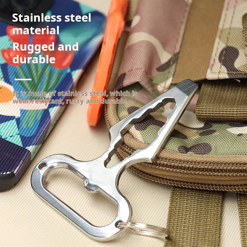 Hexagon Multi-Tool Keychain with Spike Points