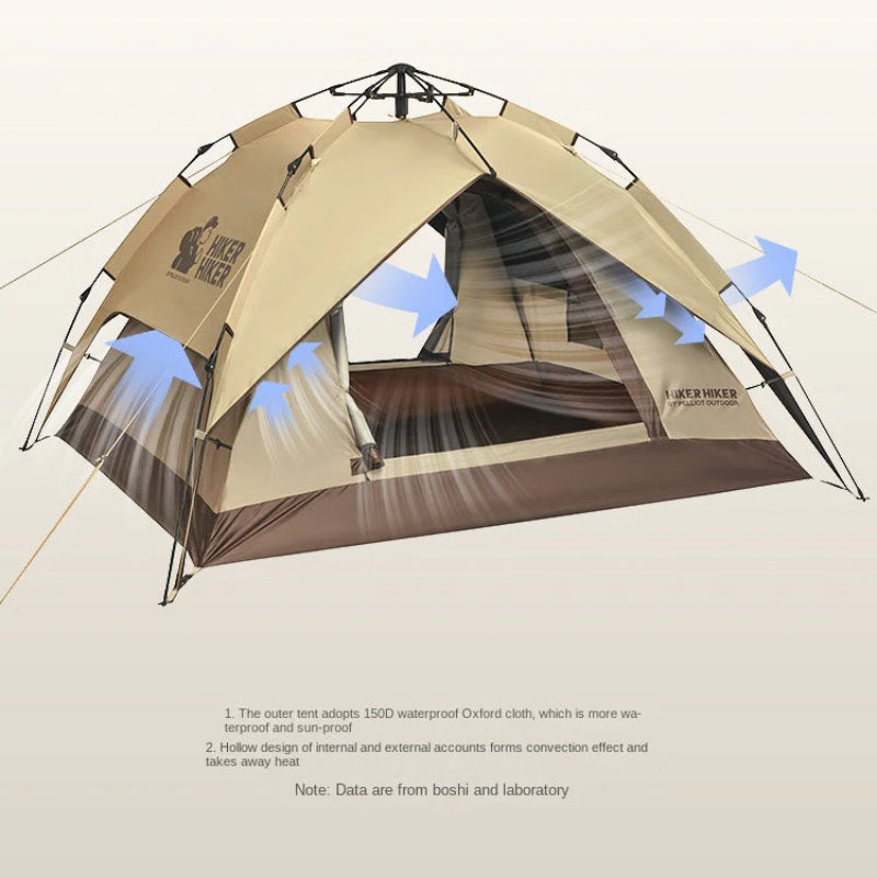 Outdoor Double-Layer Blackout Tent: Foldable and Portable Sunshade and Rainproof Tent