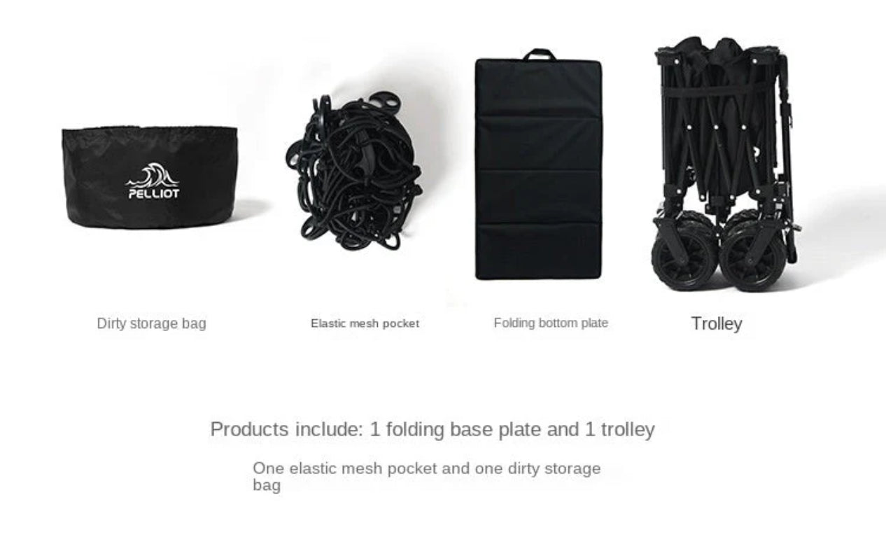 Outdoor Camping Handcart: Portable Folding Campsite Cart