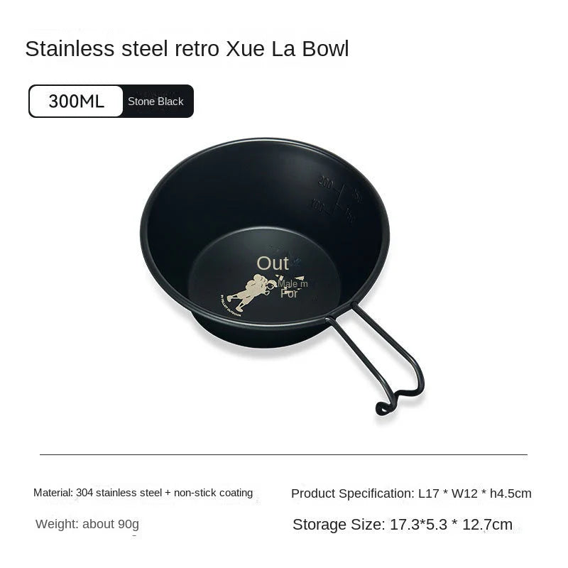 Camping Bowl: Lightweight, Stackable Stainless Steel, Portable