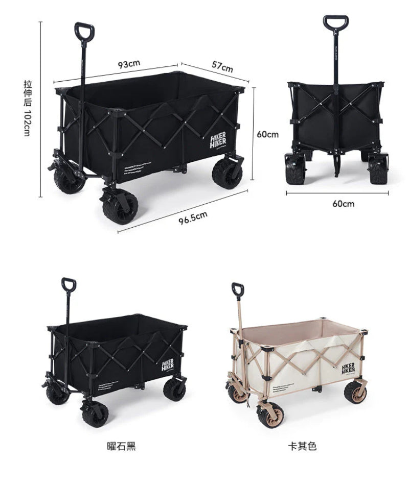 Outdoor Camping Handcart: Portable Folding Campsite Cart