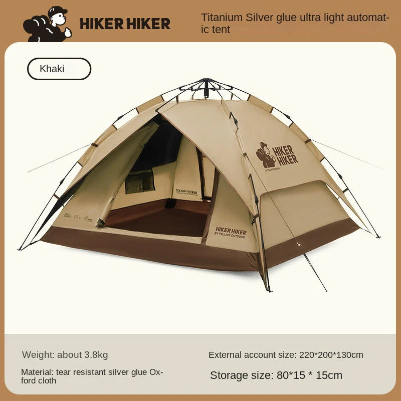 Outdoor Canopy Tent: 2-in-1 Blackout and Sunshade Camping Tent, Foldable and Portable, Quick Setup
