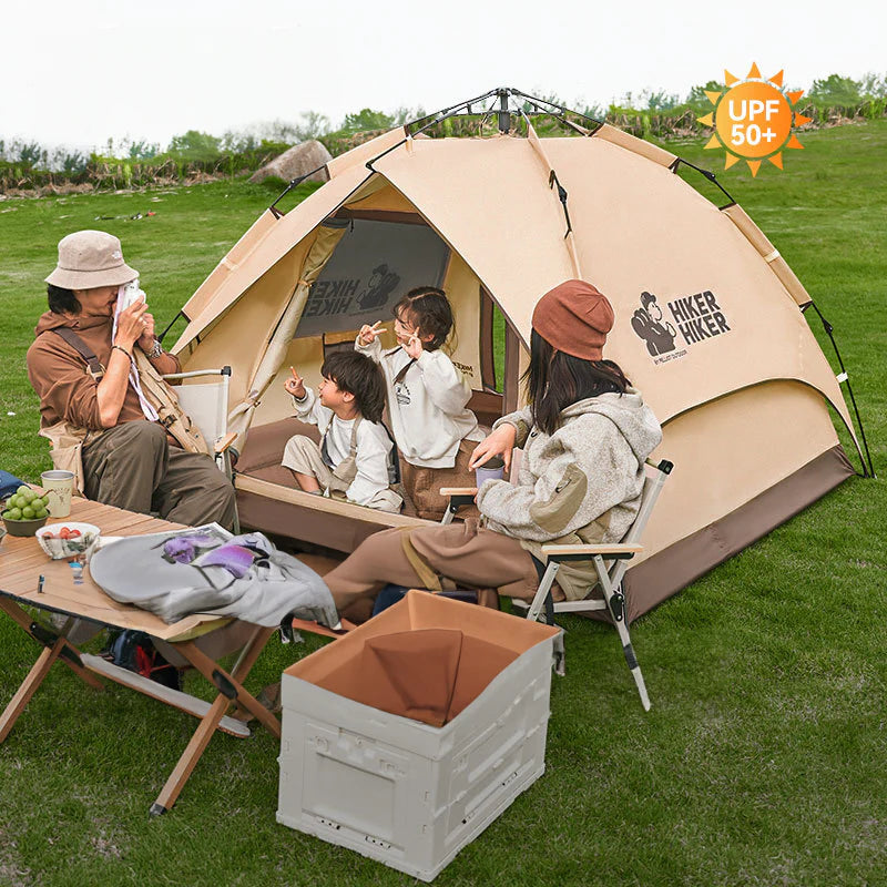 Outdoor Double-Layer Blackout Tent: Foldable and Portable Sunshade and Rainproof Tent