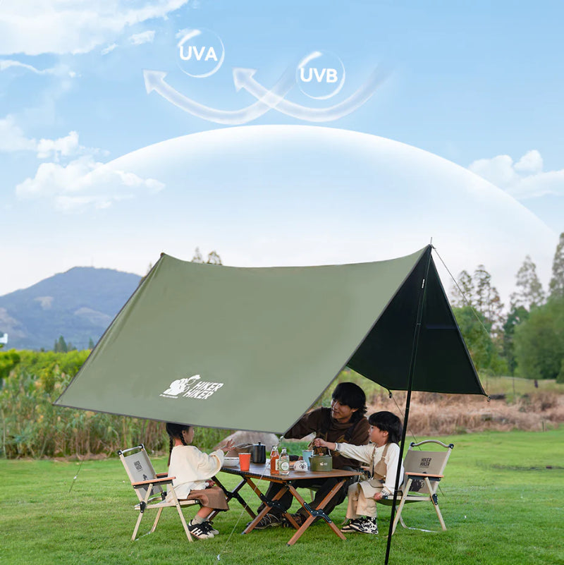 Outdoor Canopy Tent: 2-in-1 Blackout and Sunshade Camping Tent, Foldable and Portable, Quick Setup