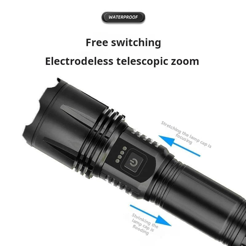 Ultra-Bright Tactical Flashlight with Long-Range Laser