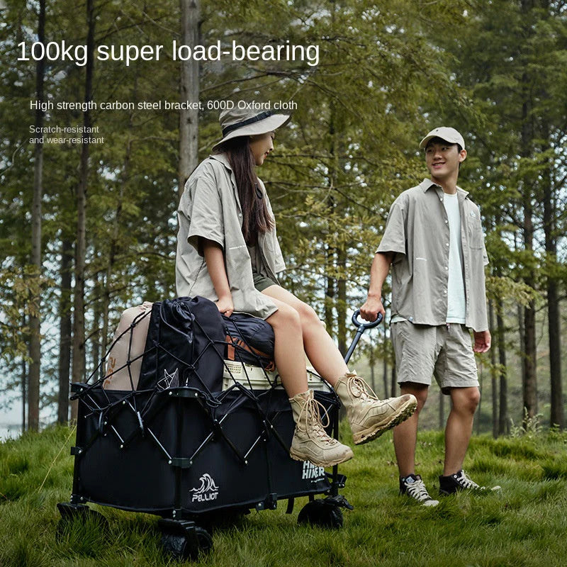 Outdoor Camping Handcart: Portable Folding Campsite Cart