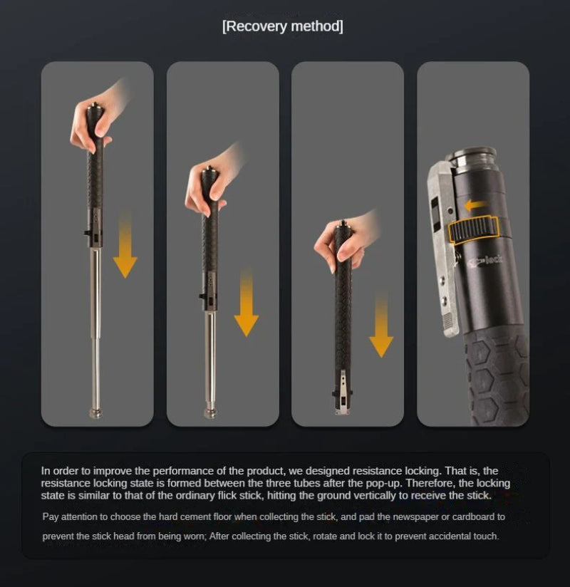 Car-mounted Automatic Spring Stick: Legal Self-Defense Tool for Emergency Situations