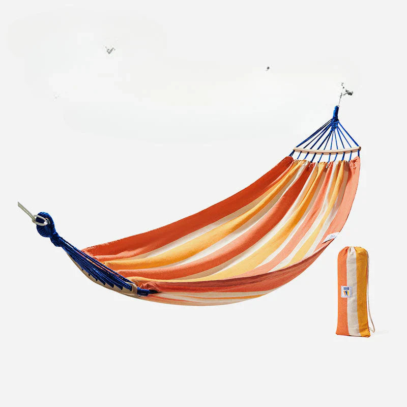 Outdoor Camping Canvas Hammock with Anti-Tipping Design