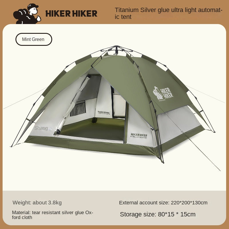 Outdoor Canopy Tent: 2-in-1 Blackout and Sunshade Camping Tent, Foldable and Portable, Quick Setup