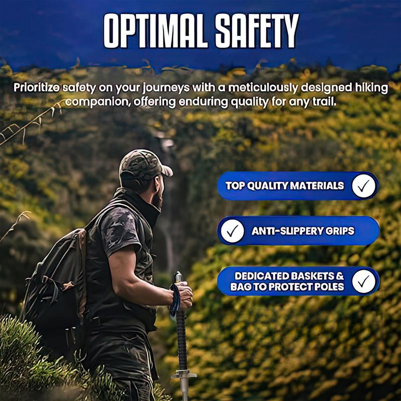 Hiking Sticks,Outdoor products,vehicle-mounted multi-purpose hiking sticks,Enhanced Trekking Poles,Retractable tool Upgraded Version hiking poles