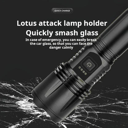Ultra-Bright Tactical Flashlight with Long-Range Laser