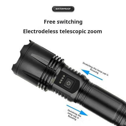 Ultra-Bright Tactical Flashlight with Long-Range Laser
