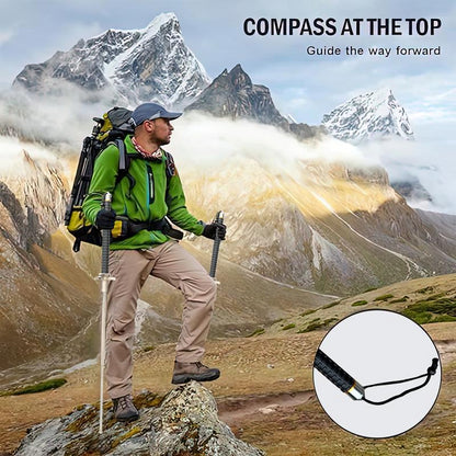 Ultra Strong Trekking, Walking, and Hiking Poles，Hiking Sticks,Outdoor products,vehicle-mounted multi-purpose hiking sticks,Enhanced Trekking Poles,Retractable tool Upgraded Version hiking poles Ultra Durable