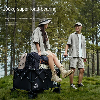 Outdoor Camping Handcart: Portable Folding Campsite Cart