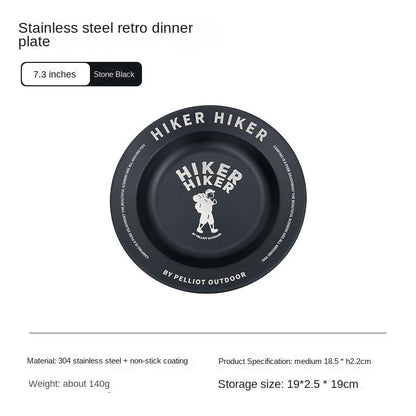 Outdoor Camping Stainless Steel Plate: Lightweight and Portable