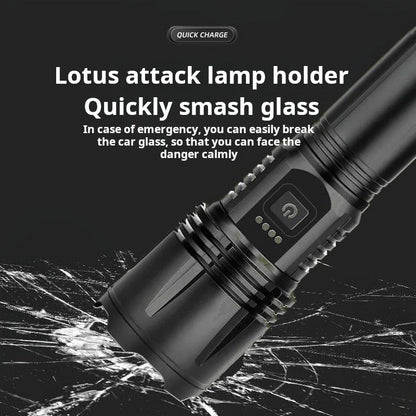 Ultra-Bright Tactical Flashlight with Long-Range Laser
